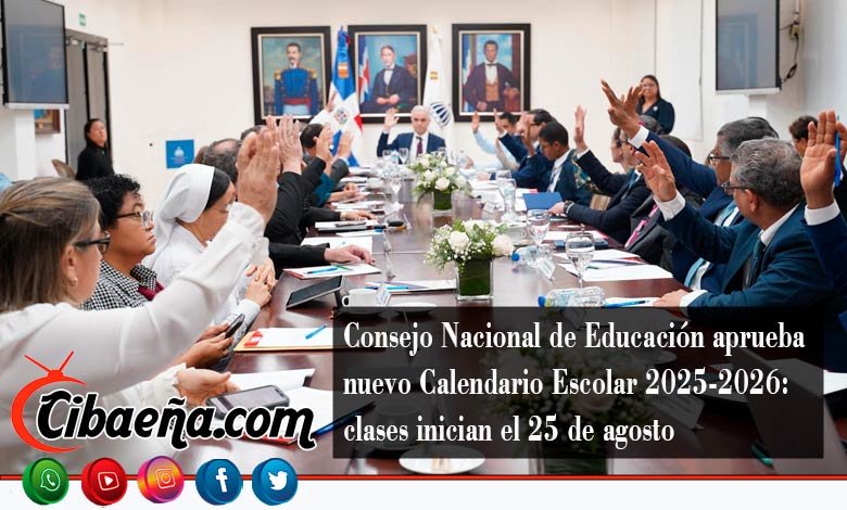 Calendario Escolar 2025-2026 inicia el 25 de agosto: MINERD detalla distribución de horas y semanas lectivas