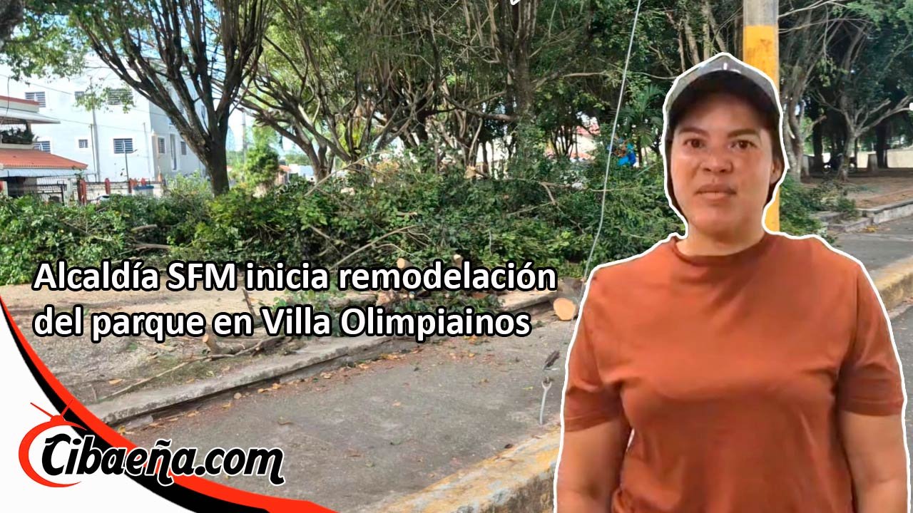 Alcaldía San Francisco de Macorís inicia remodelación parque sector Villa Olimpia, junta de vecinos agradece obra