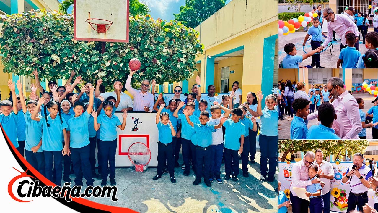 INEFI REALIZA ENTREGA DE TABLERO, AROS Y BALÓN EN ESCUELA MÁXIMA TAVAREZ DE SFM